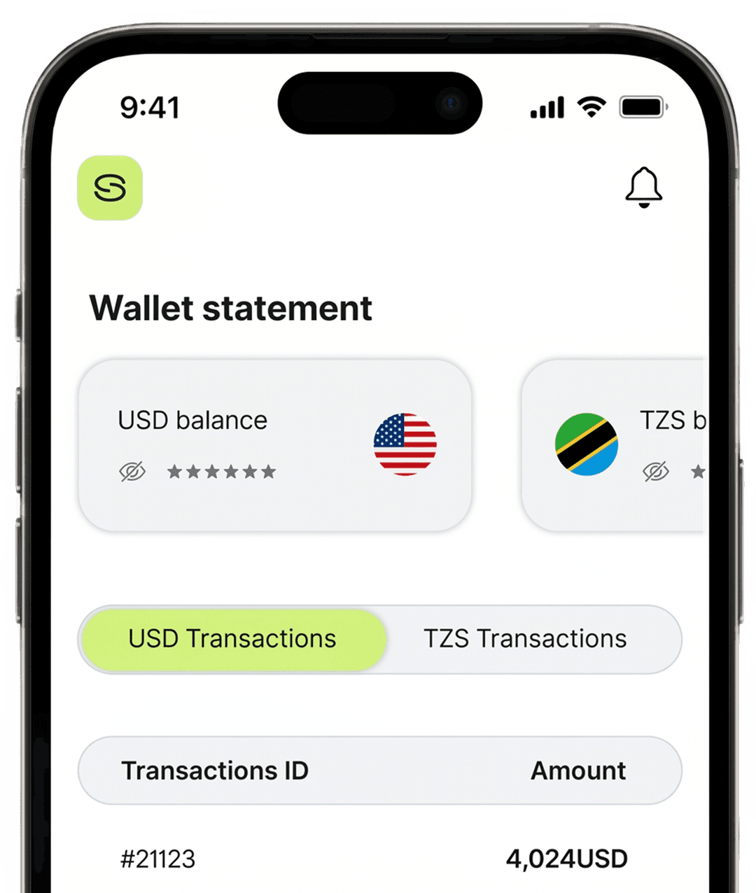 SenjaroPay wallet statement on mobile